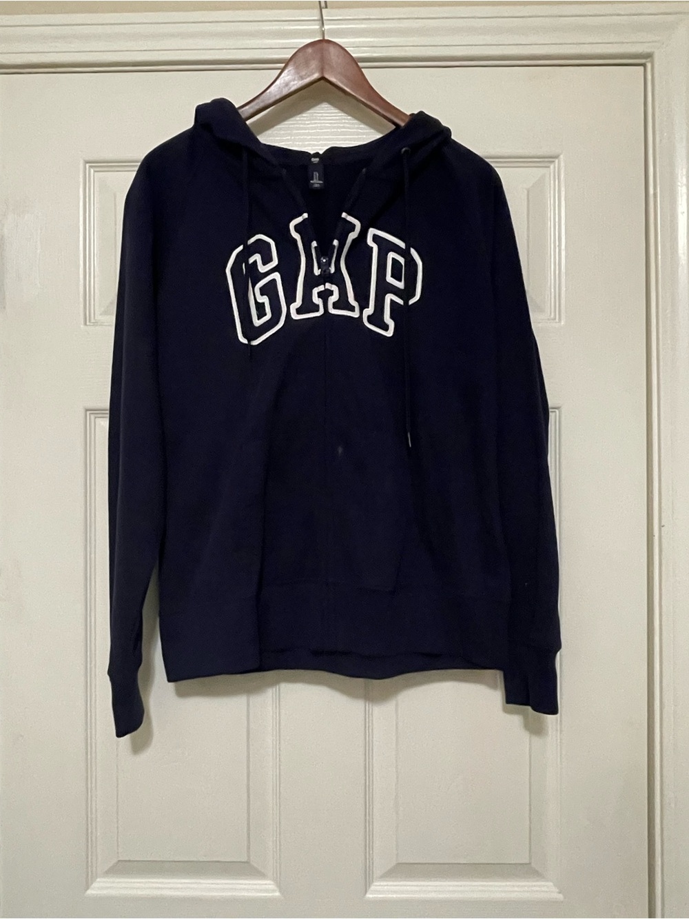 GAP Dark Blue hoodie with White Lettering